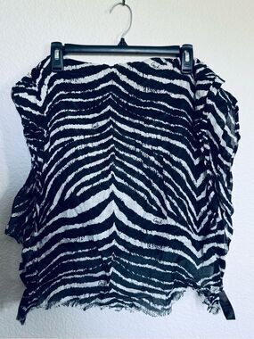 Coach Zebra Silk Modal Scarf Wrap